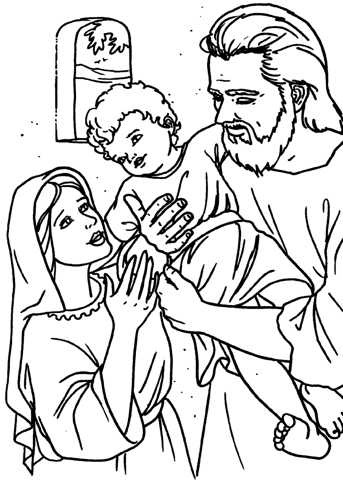 holy family coloring pages