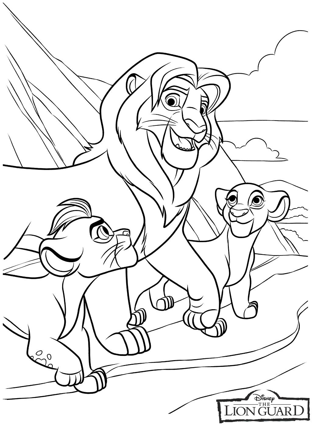 lion family coloring pages