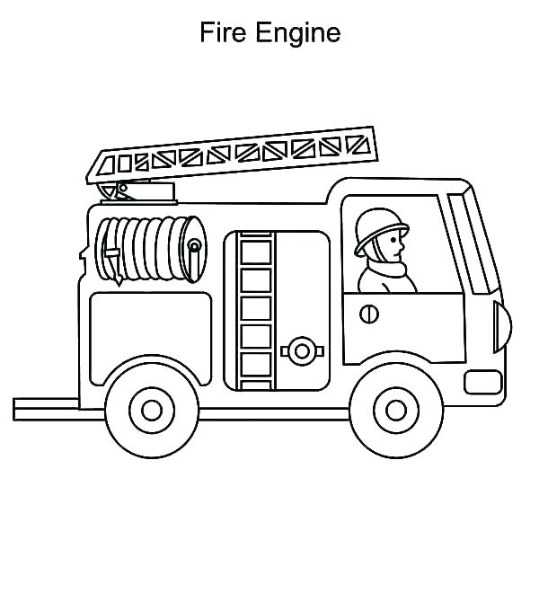 printable fire truck coloring page