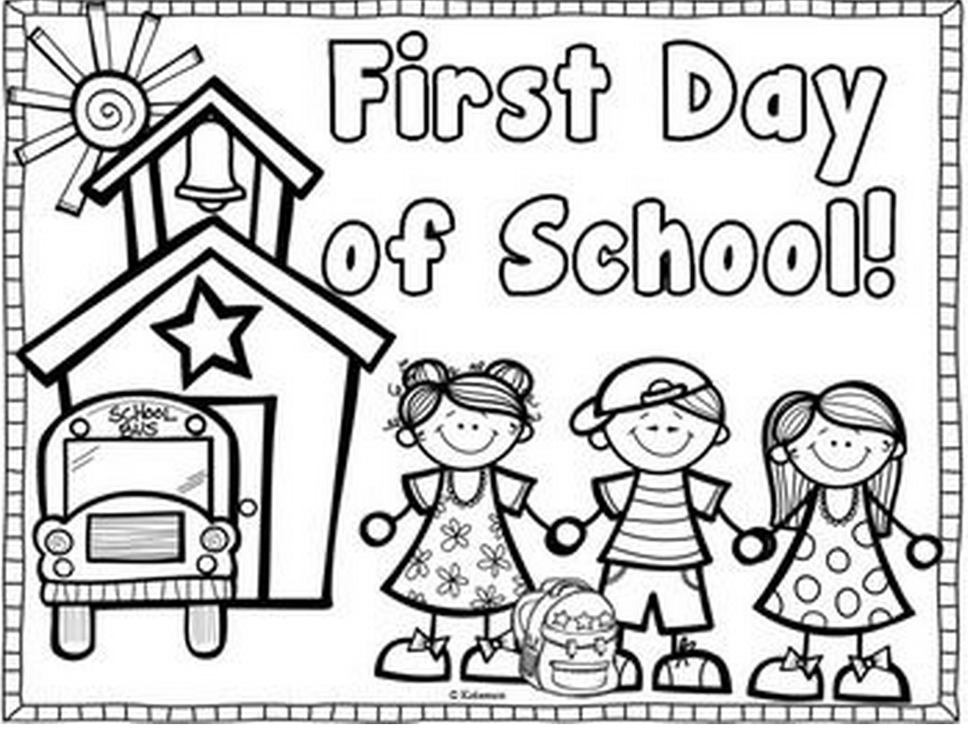 first day of school coloring pages for preschoolers