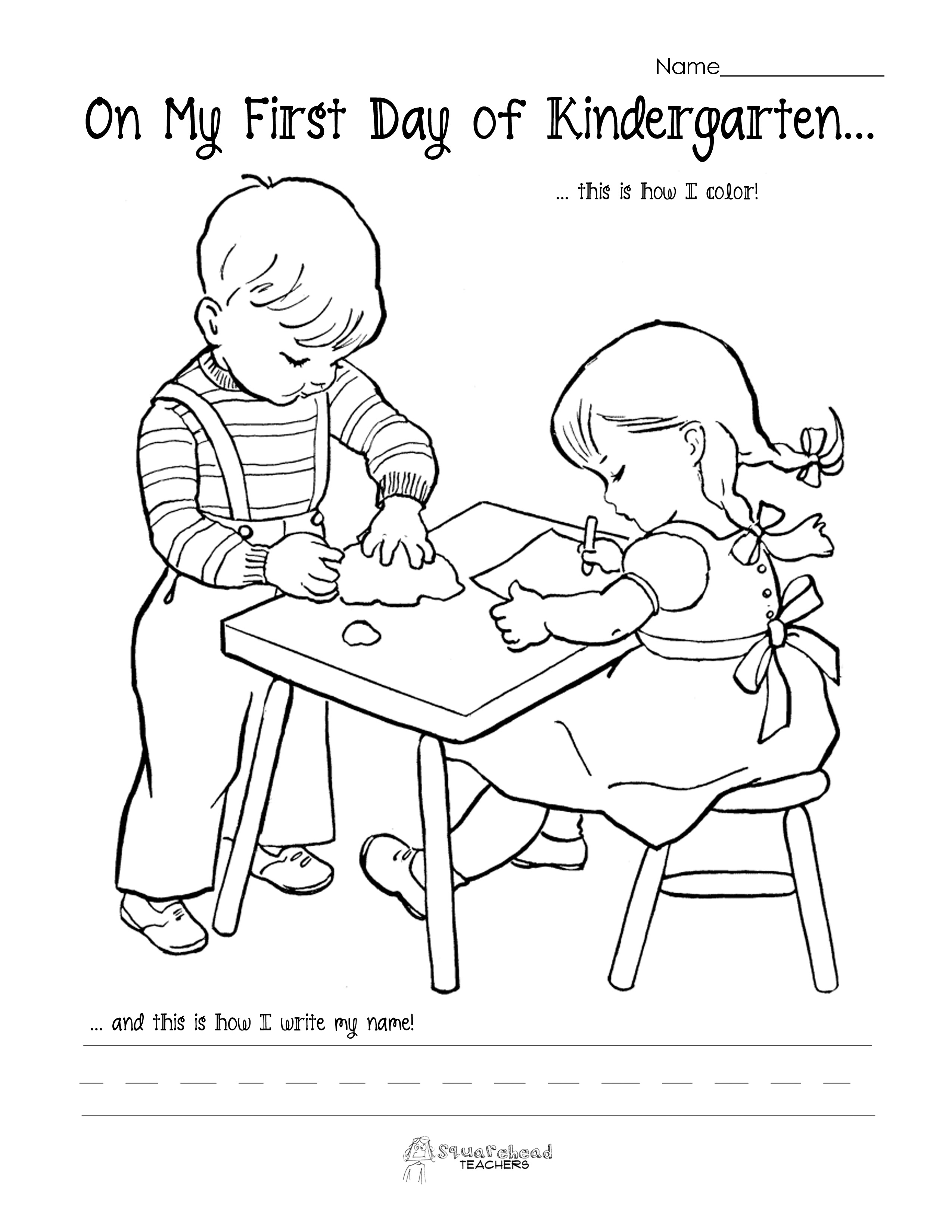 free preschool first day of school coloring pages