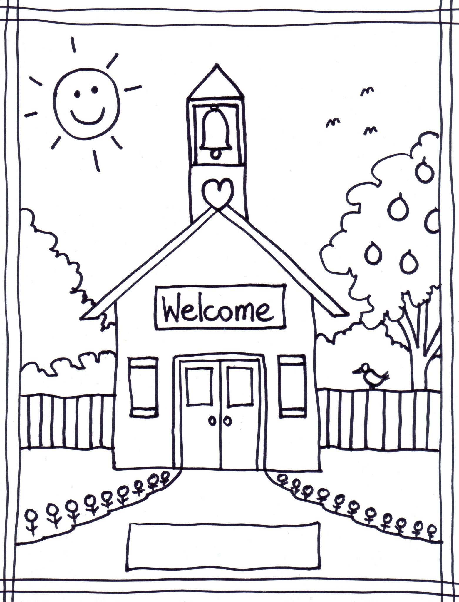 printable first day of school coloring pages