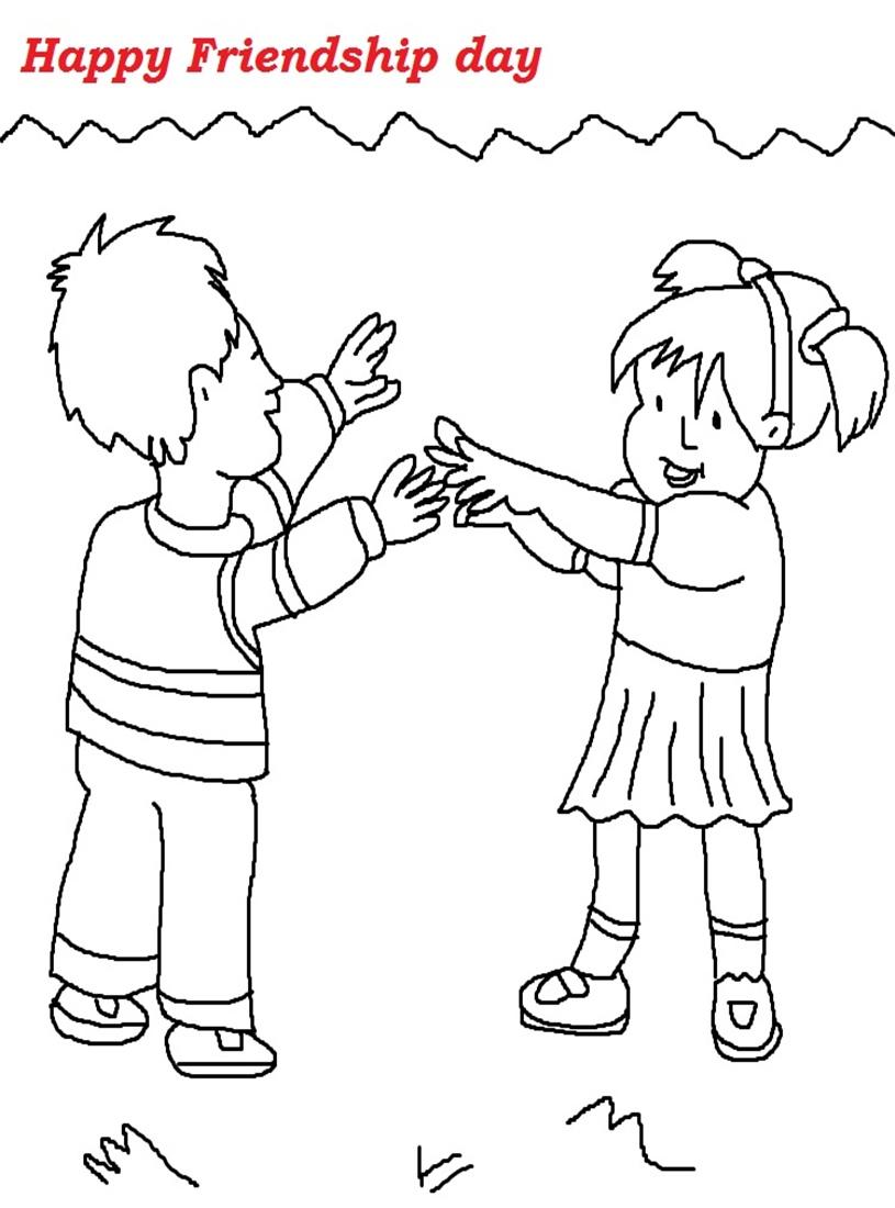 friendship coloring pages for kids