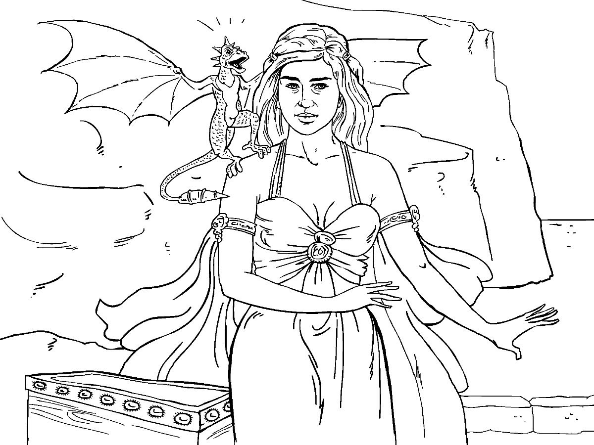 game of thrones dragon mom coloring pages