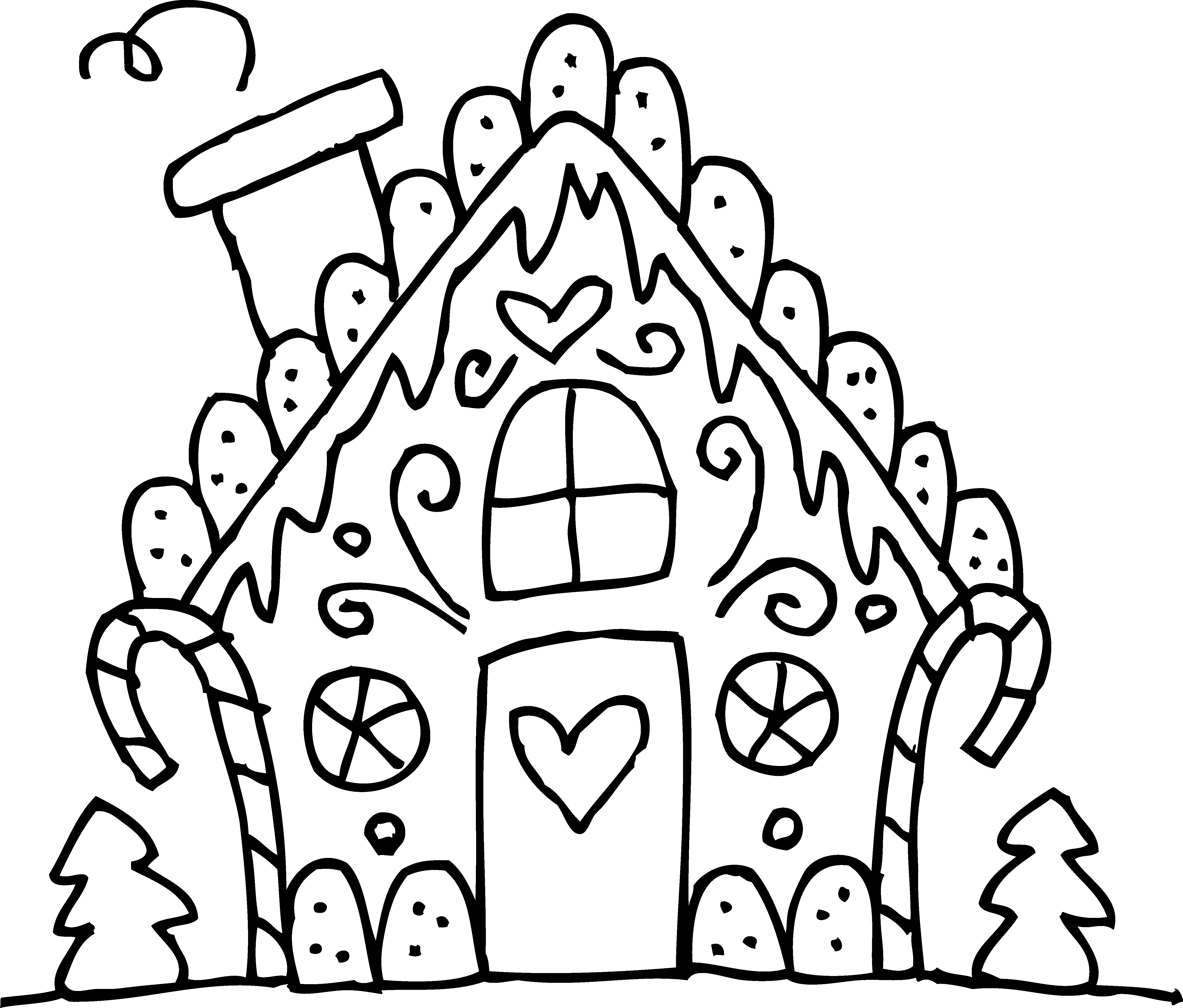 gingerbread house coloring pages to print