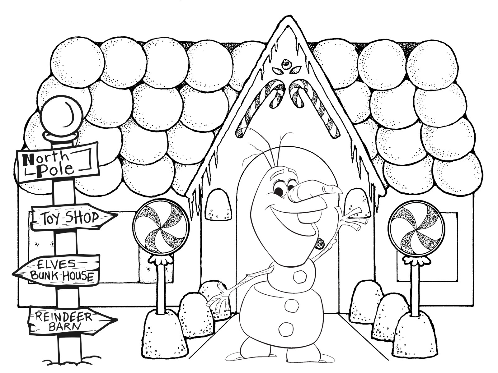 christmas gingerbread house coloring pages for kids
