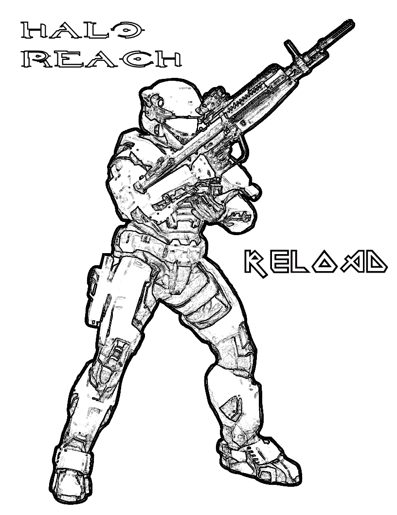 halo game coloring pages