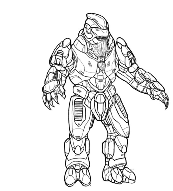 free halo coloring pages