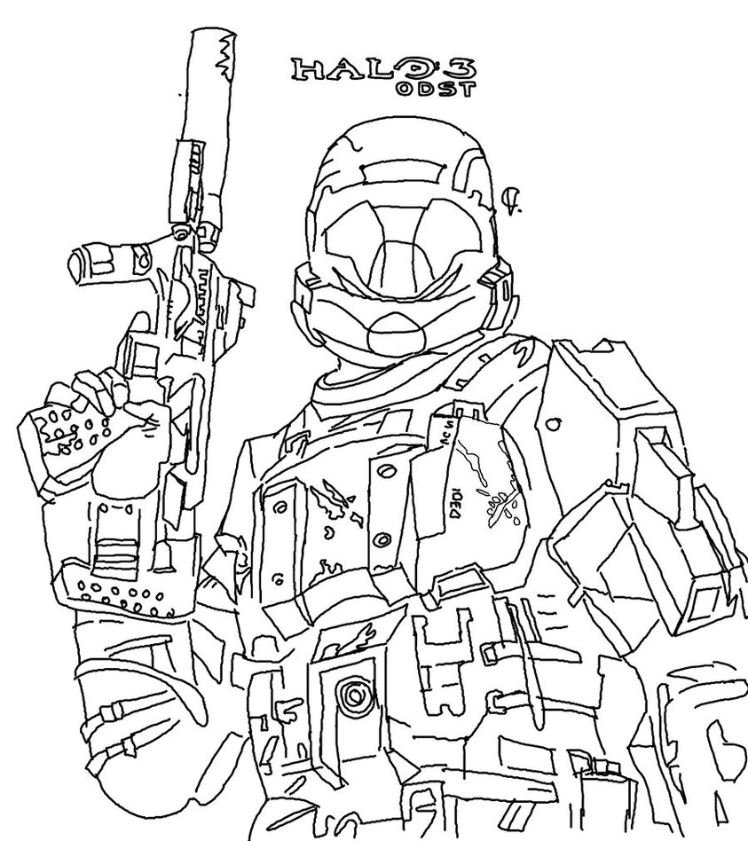 halo spartan coloring pages