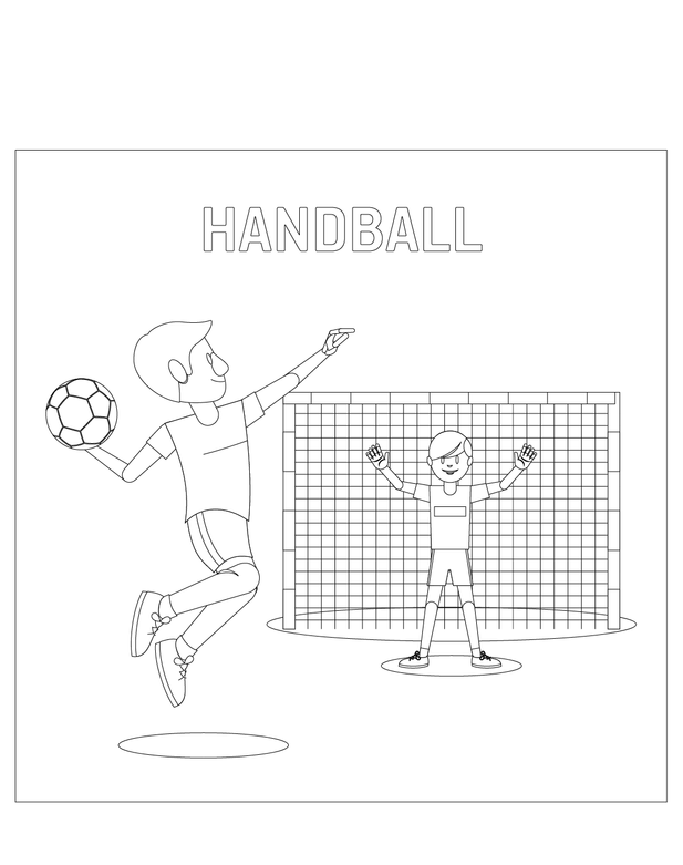 printable handball coloring pages