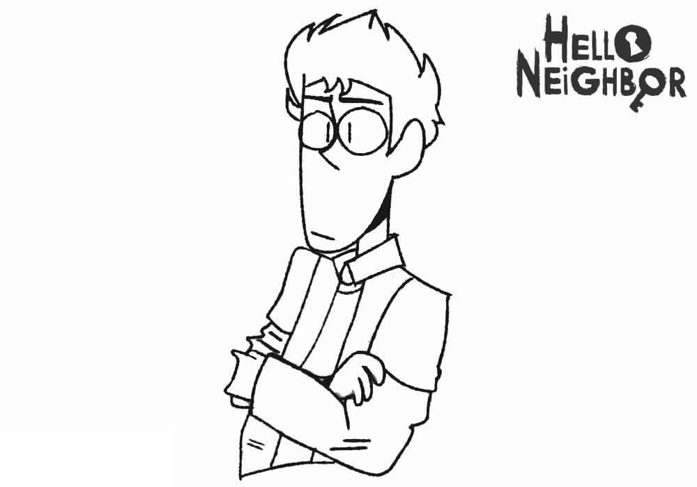 hello neighbor hide and seek coloring pages