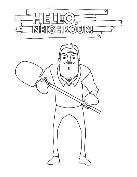 hello neighbor video game classroom coloring pages