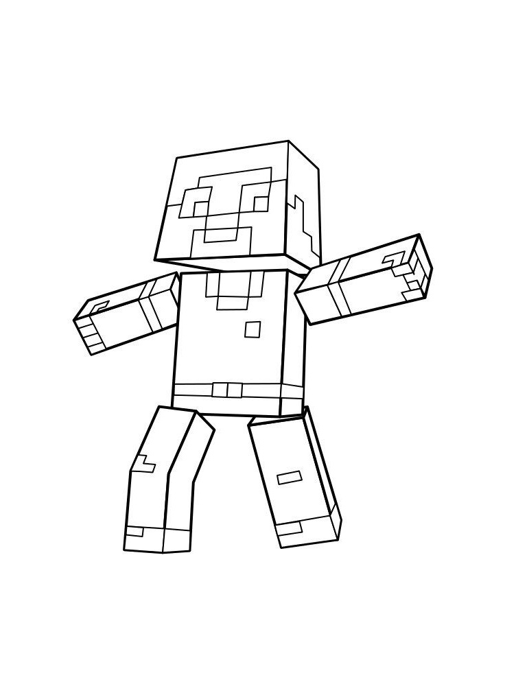 minecraft hello neighbor coloring pages