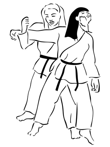 printable judo coloring pages