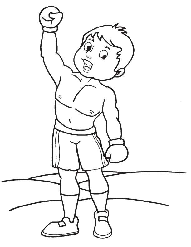 printable kickboxing coloring pages