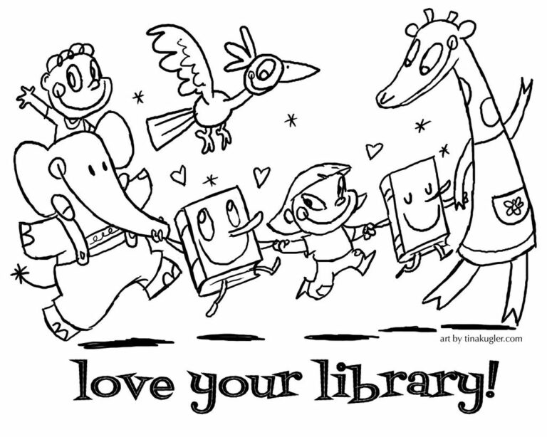 Printable Library Coloring Pages Pdf - Coloringfolder.com