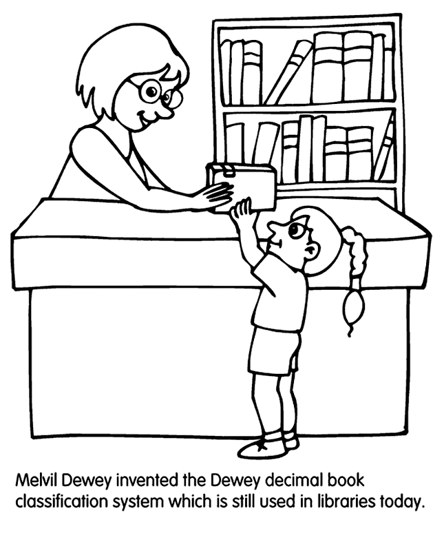 library book care coloring pages
