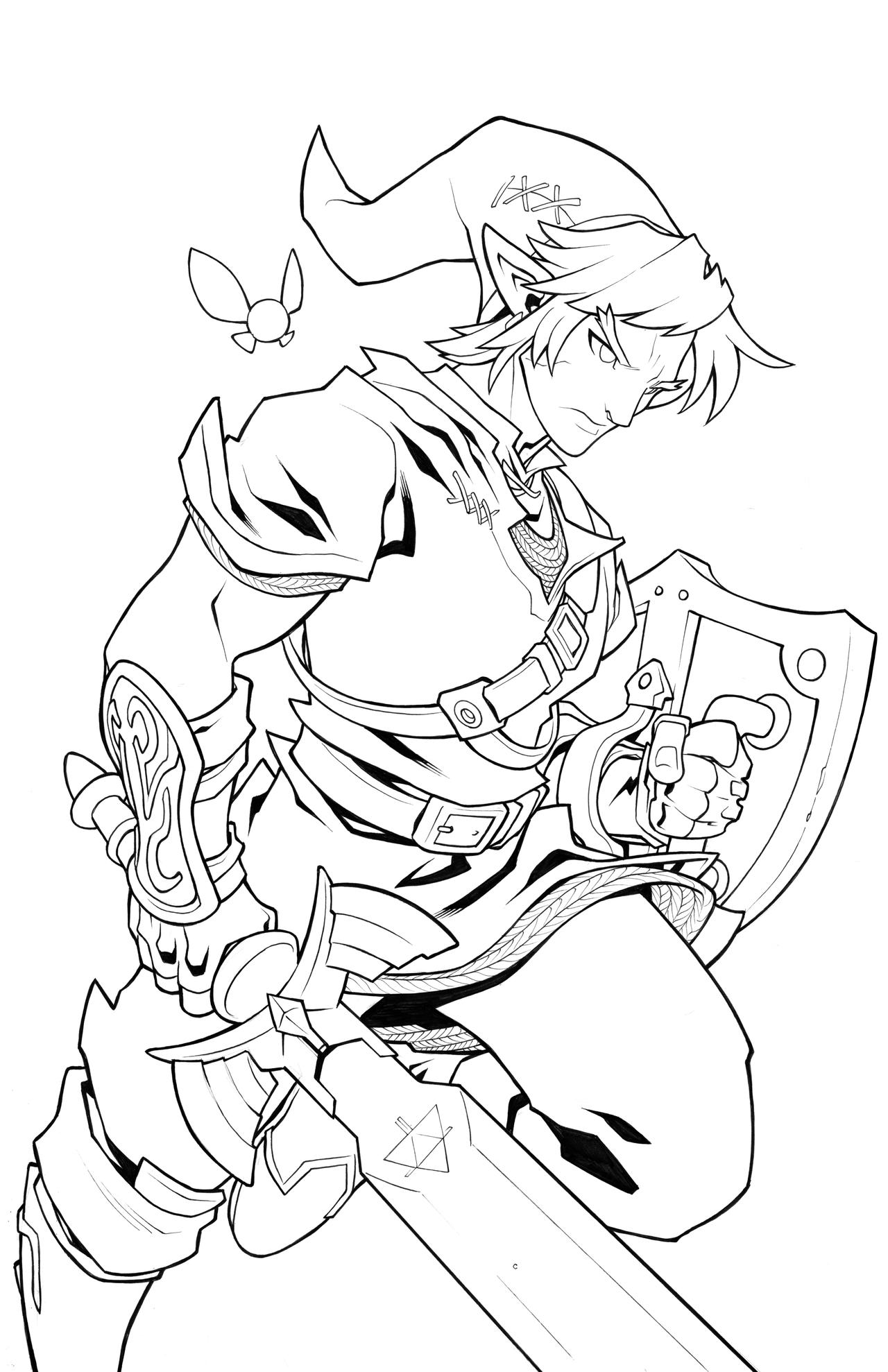 toon link coloring pages