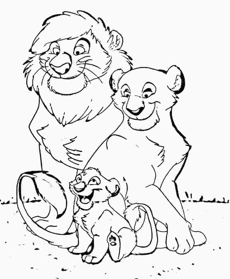 printable lion coloring pages