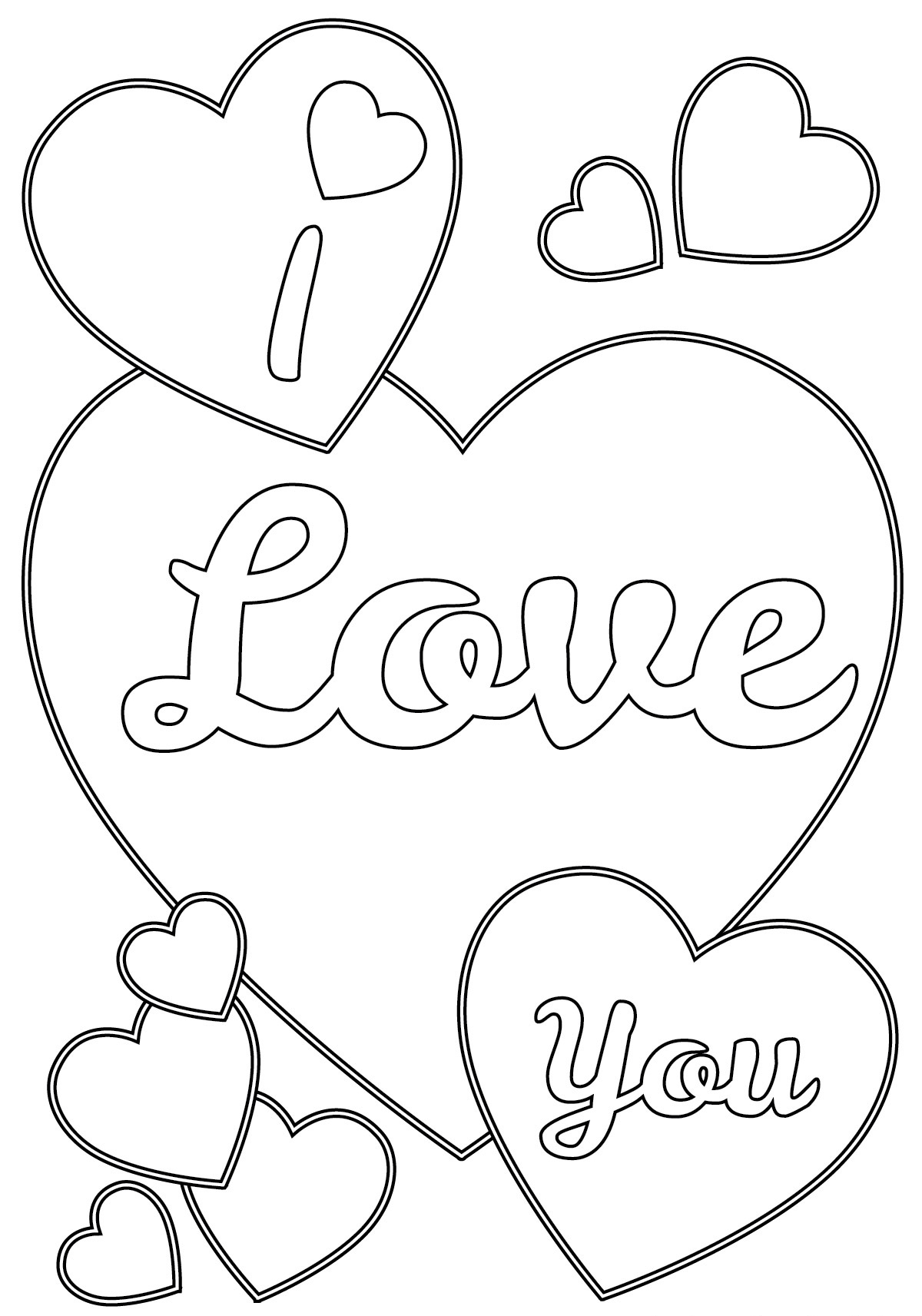 coloring pages i love you