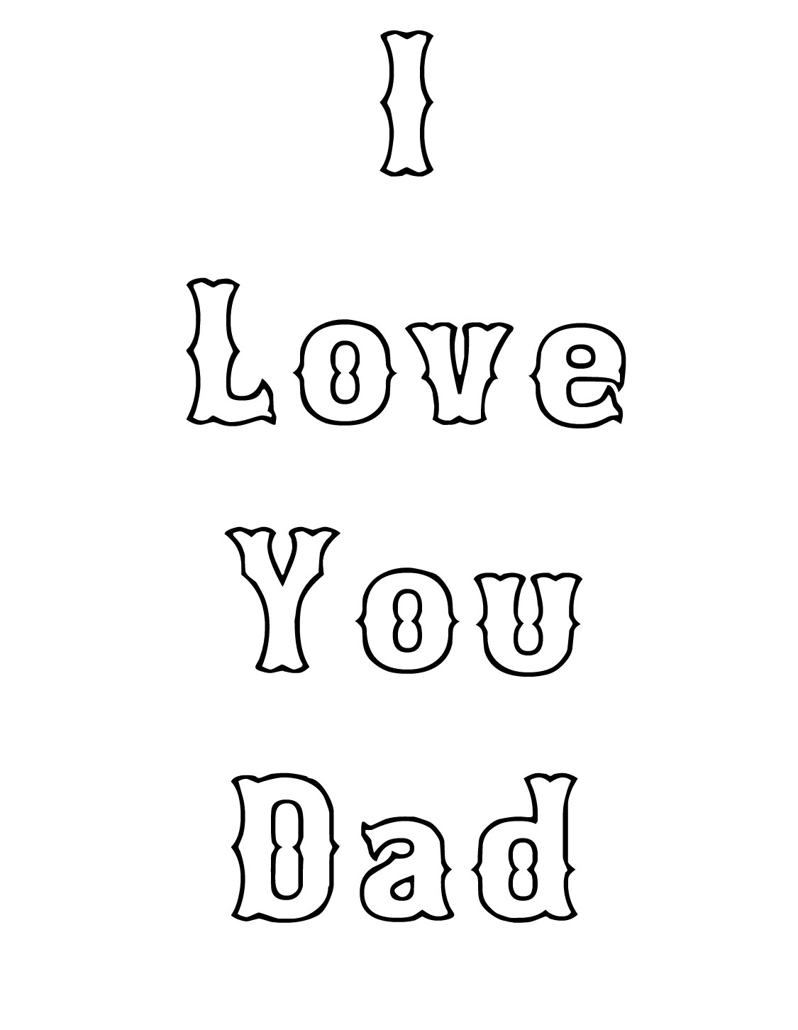 i love you daddy coloring pages