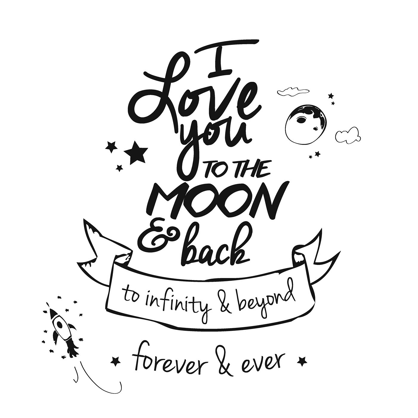 i love you to the moon and back coloring pages