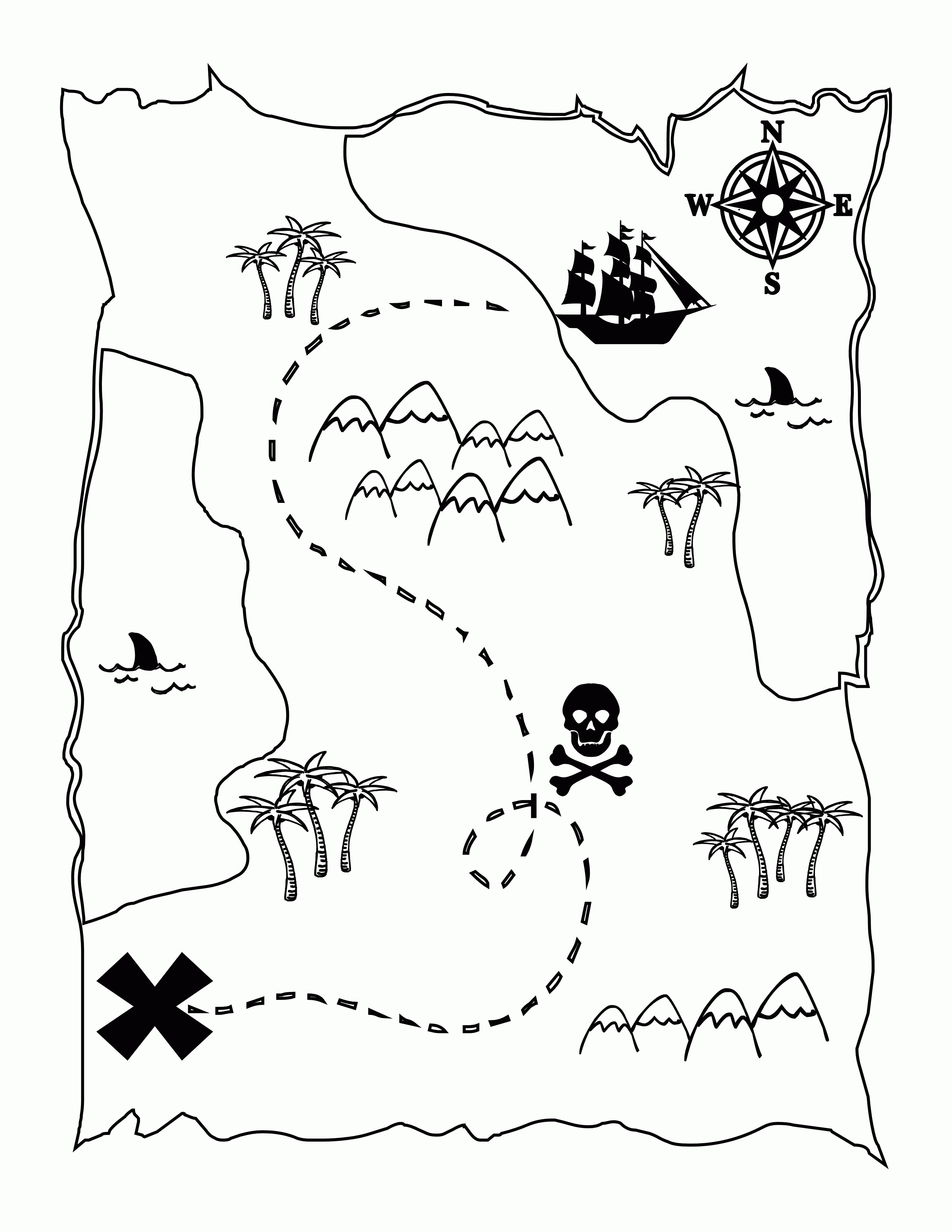 map coloring pages for kindergarten
