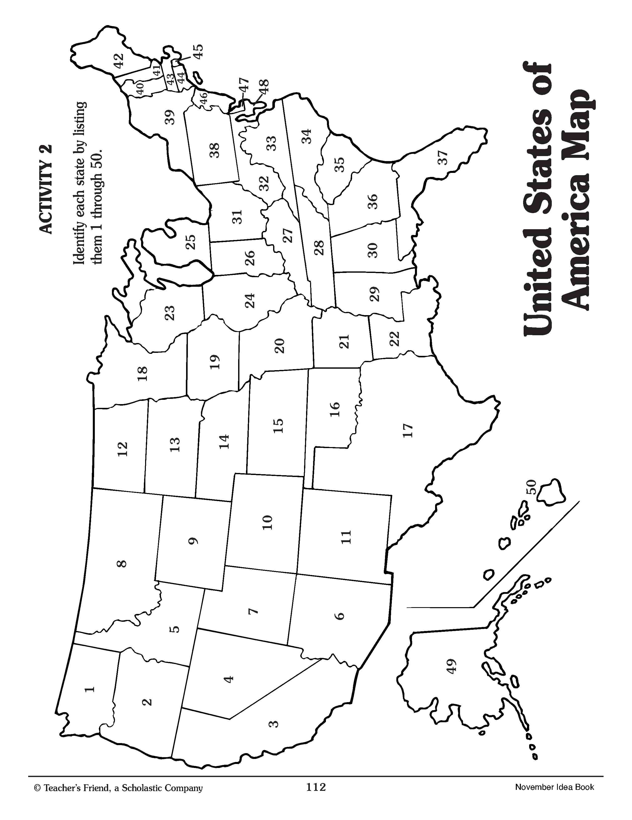 state map coloring pages