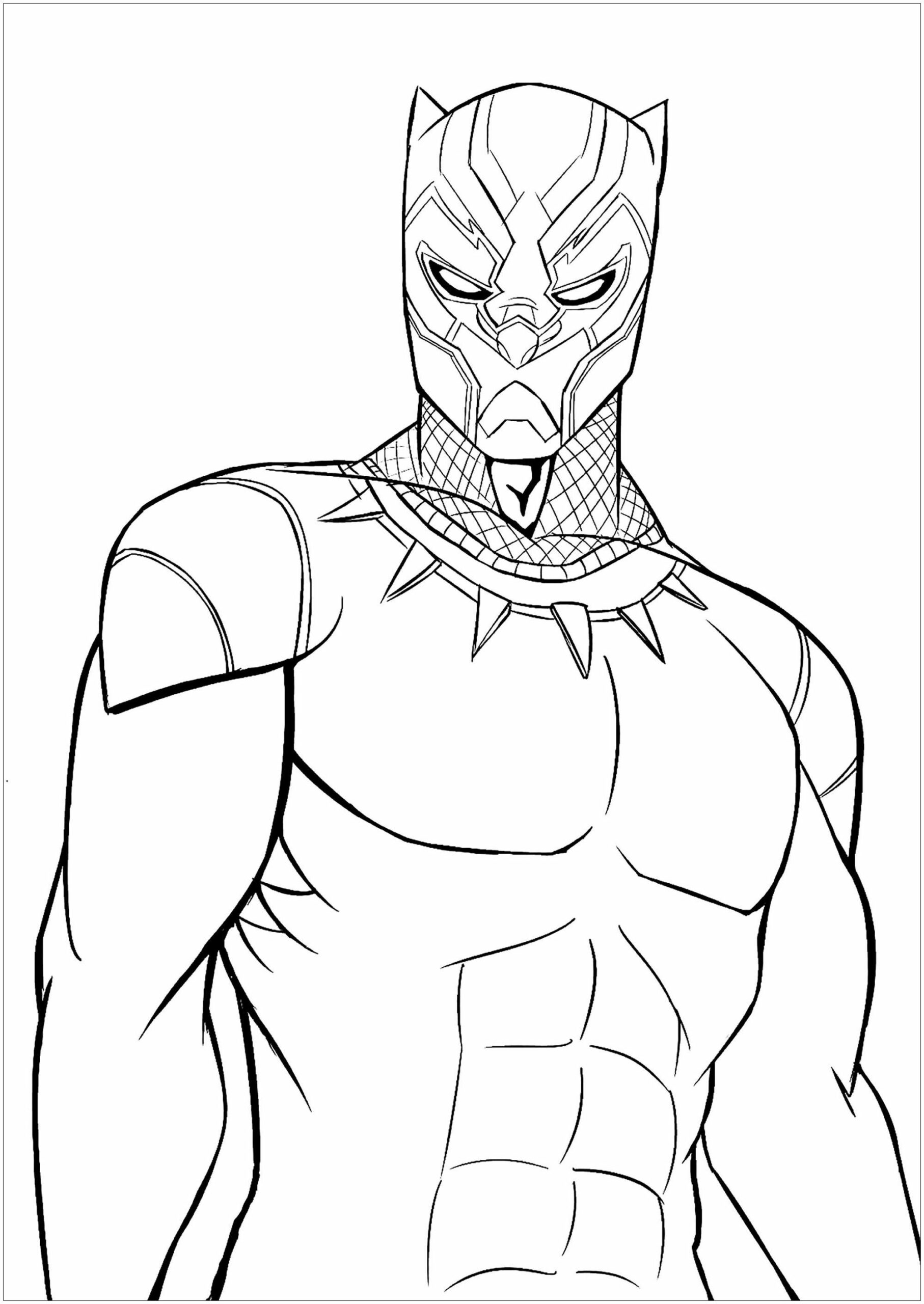 black panther marvel coloring pages