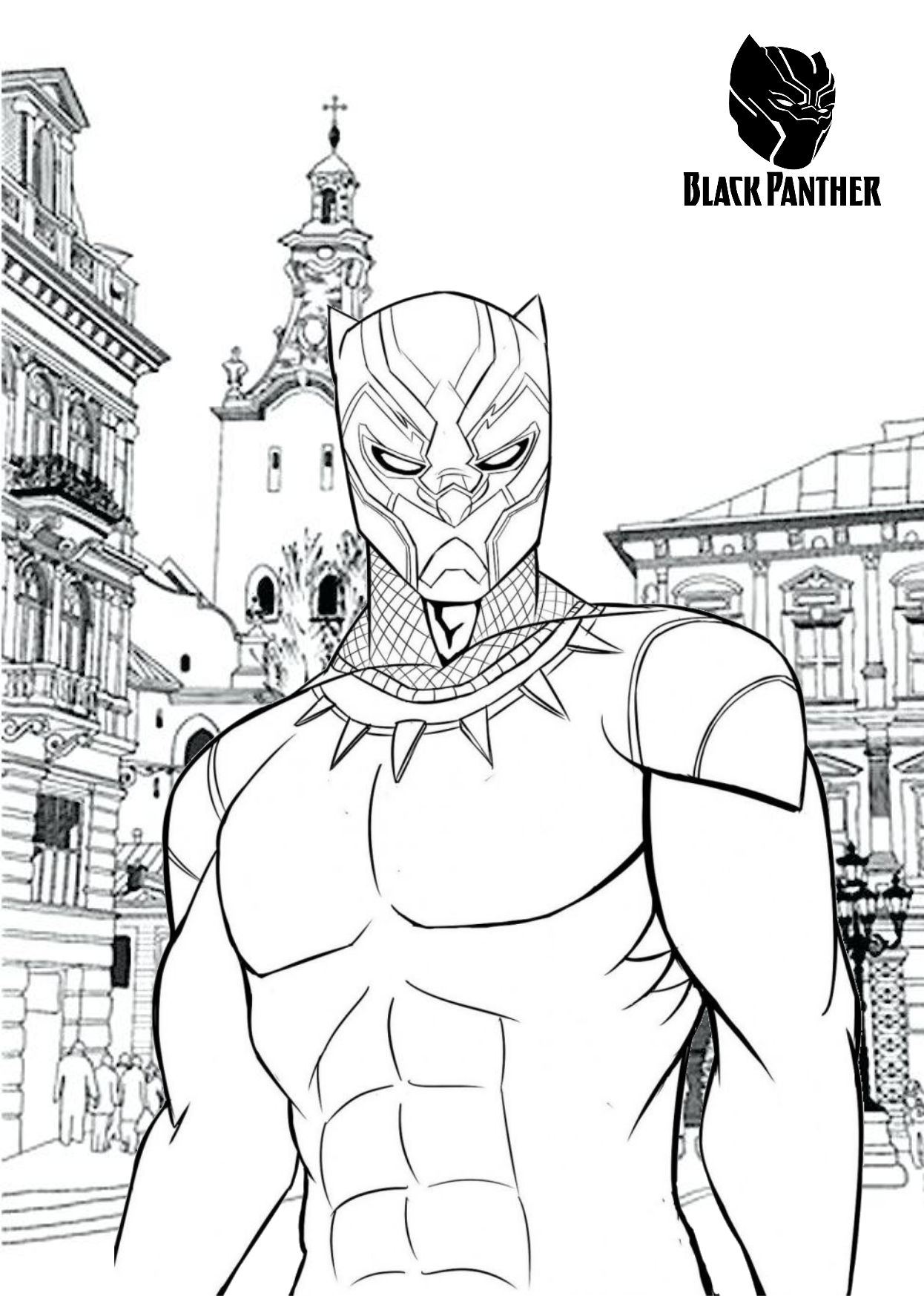 marvel black panther coloring pages