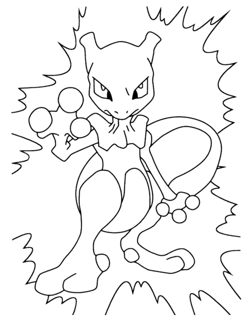 pokemon mewtwo coloring page 01