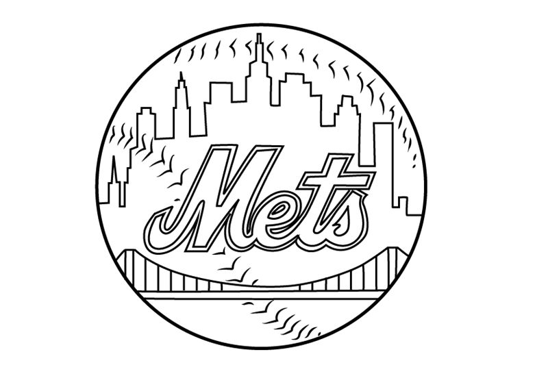 printable new york mets coloring pages
