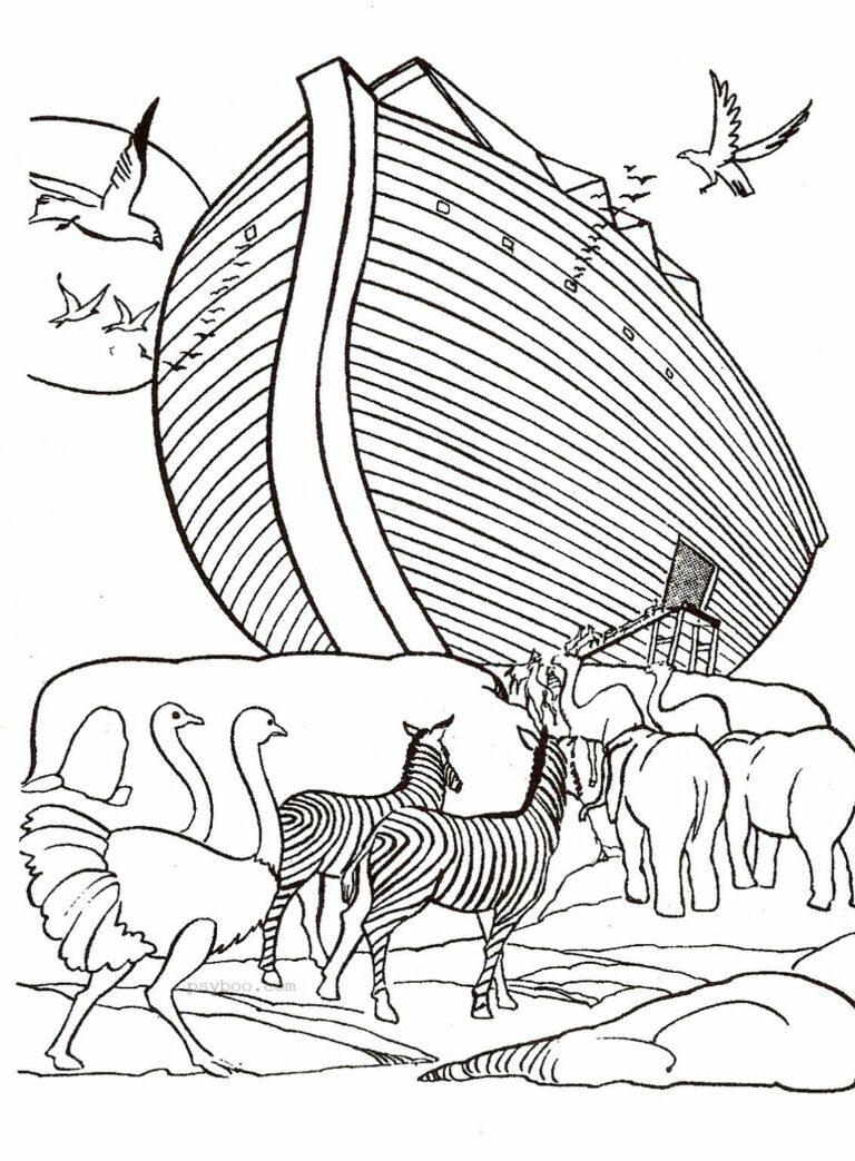 Amazing Noah's Ark Coloring Pages Pdf Free - Coloringfolder.com