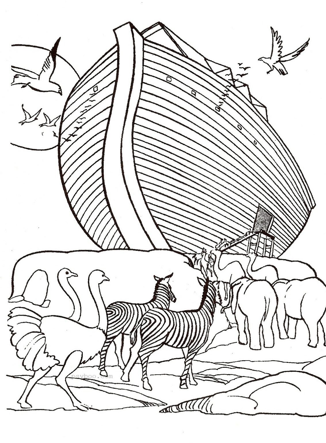 printable noahs ark coloring pages