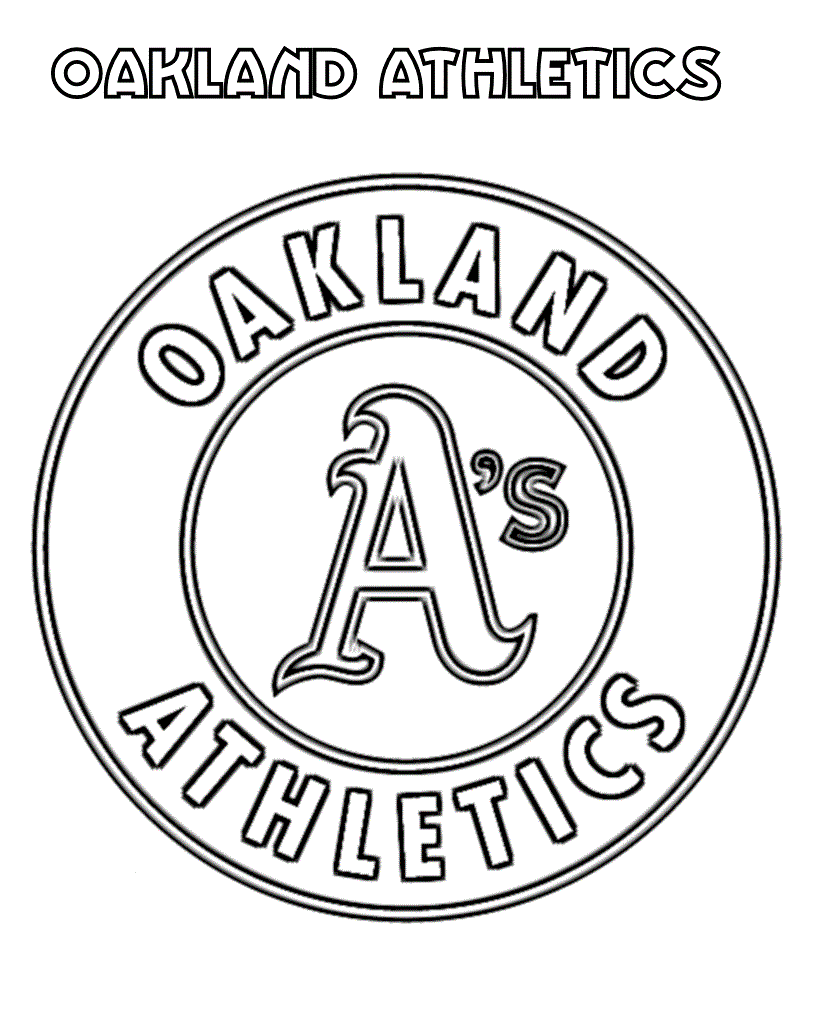 printable oakland athletics coloring pages