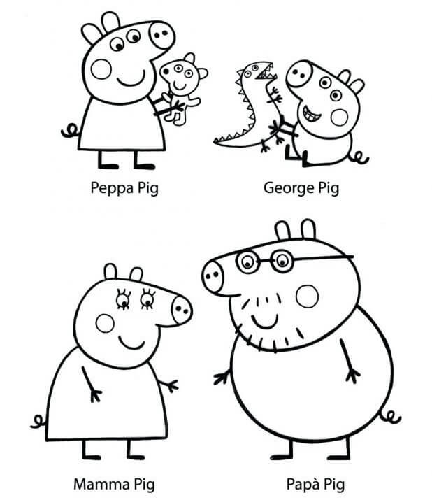 printable peppa pig coloring pages