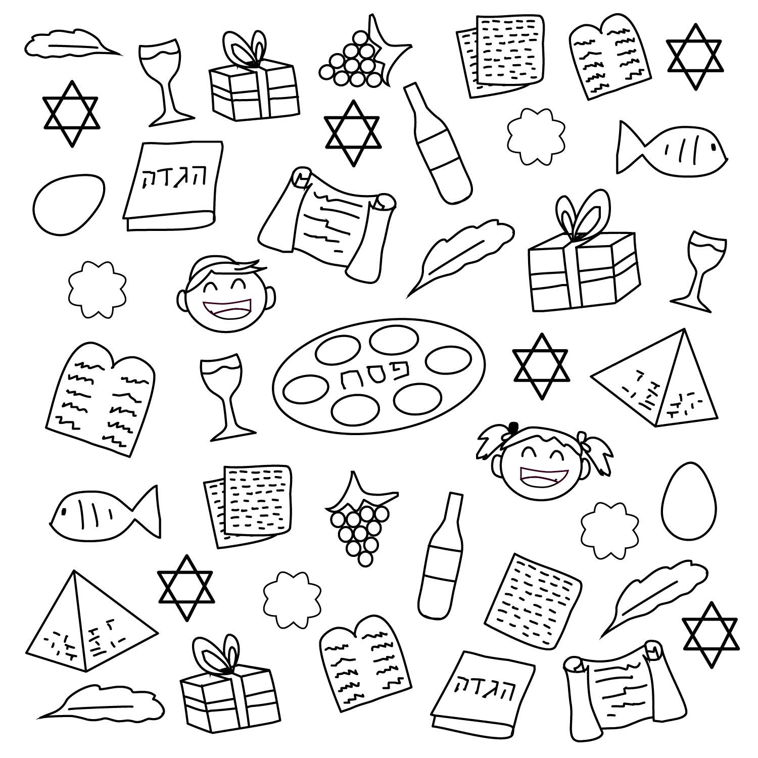 coloring pages for pesach