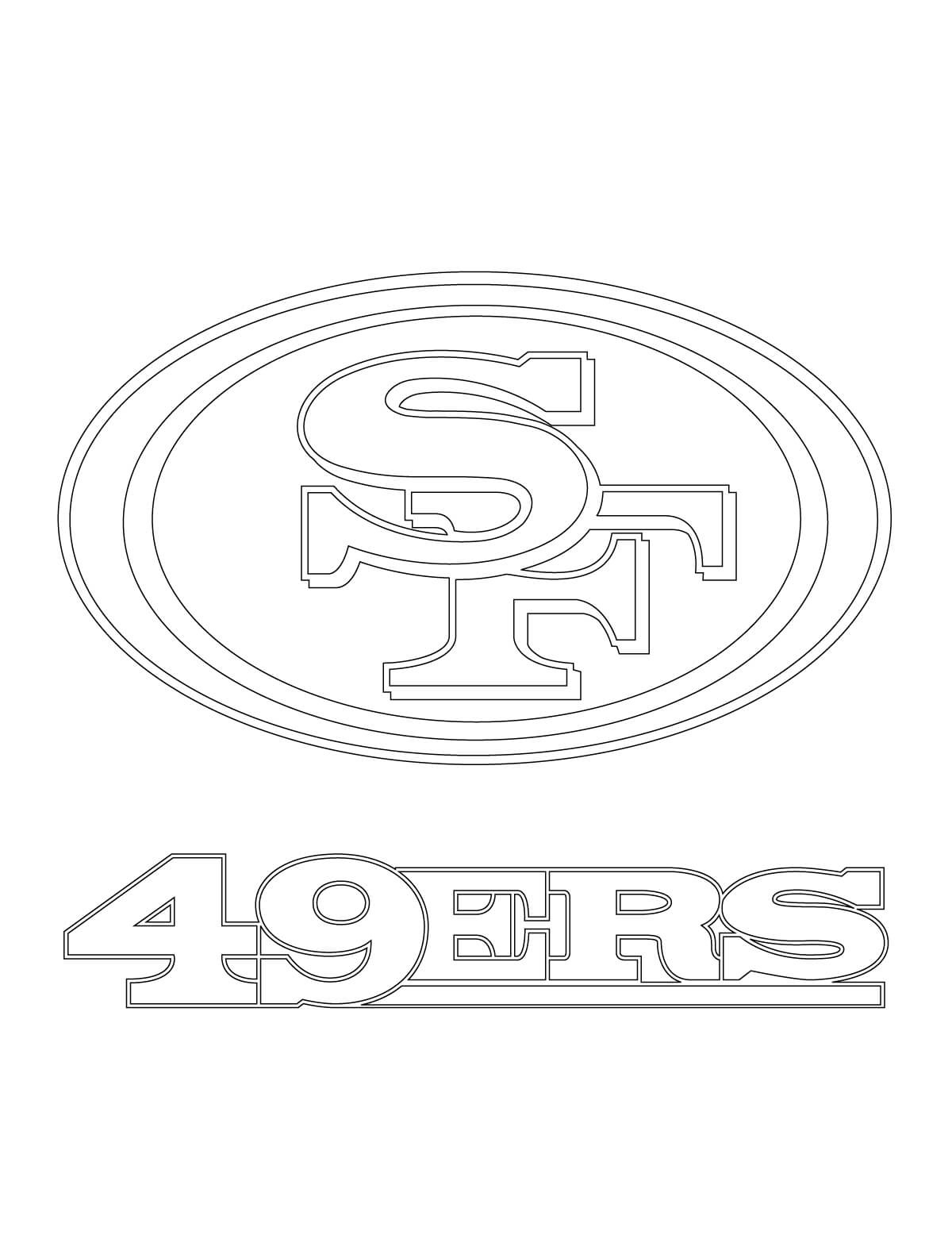 printable san francisco 49ers coloring pages