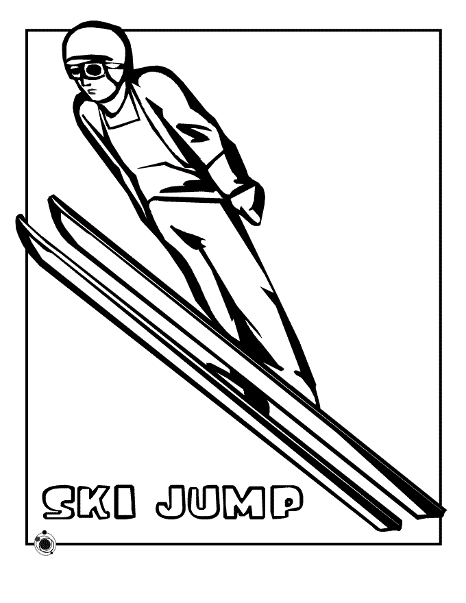 printable ski jumping coloring pages