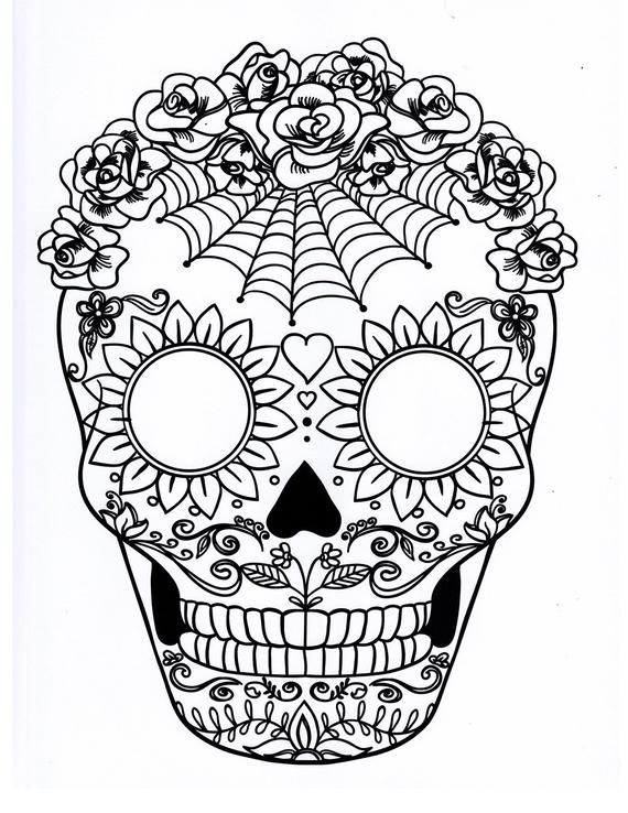 printable skull coloring pages