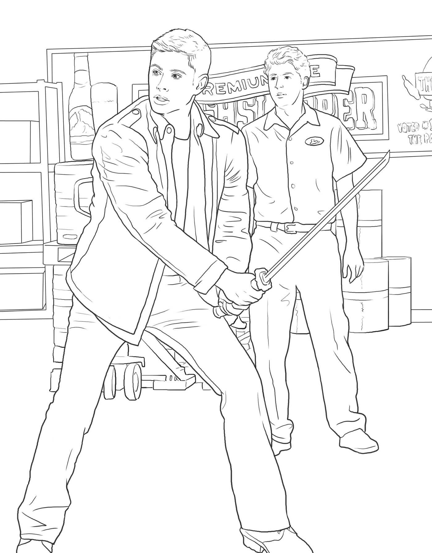 supernatural coloring book pages