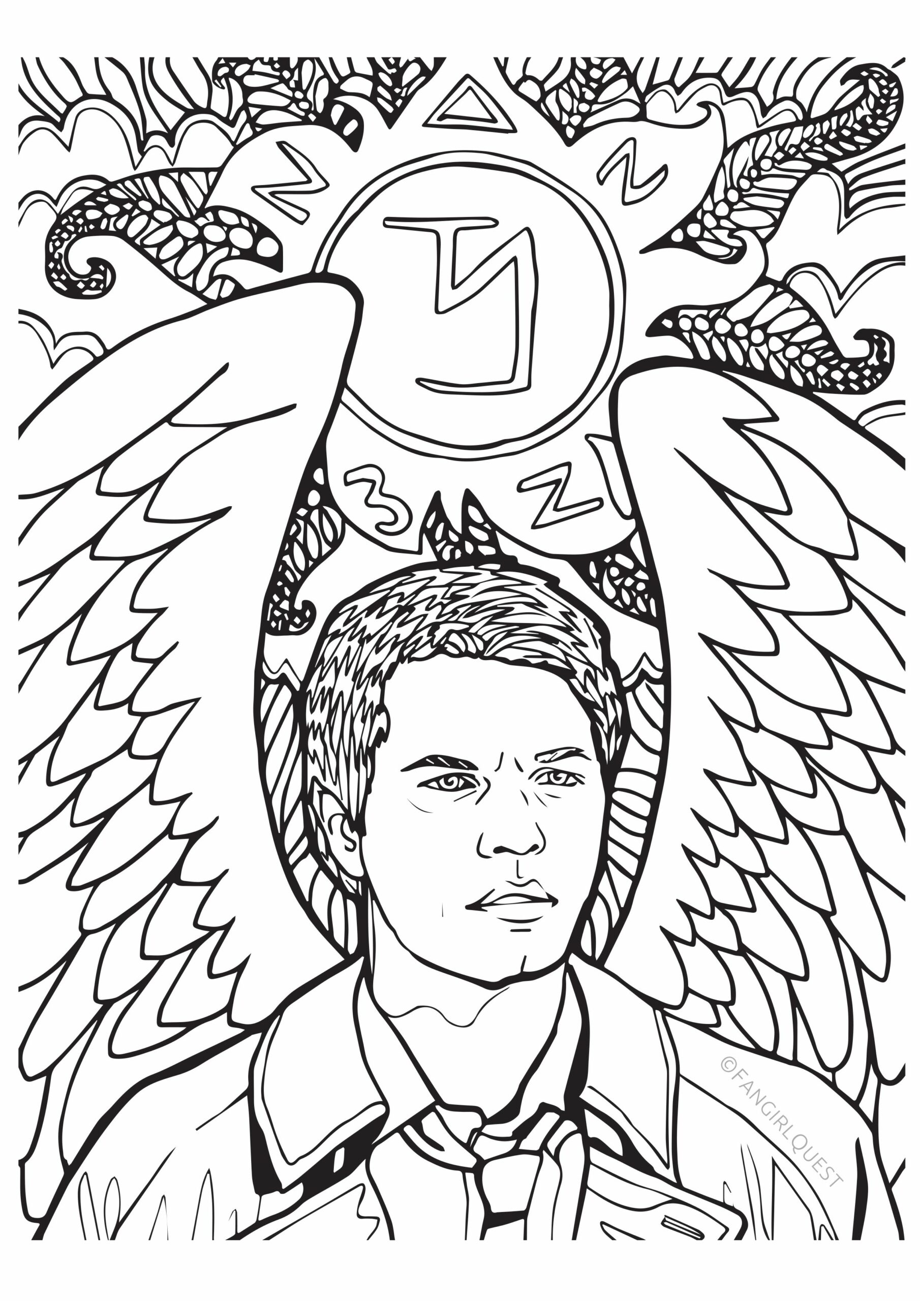 supernatural coloring pages