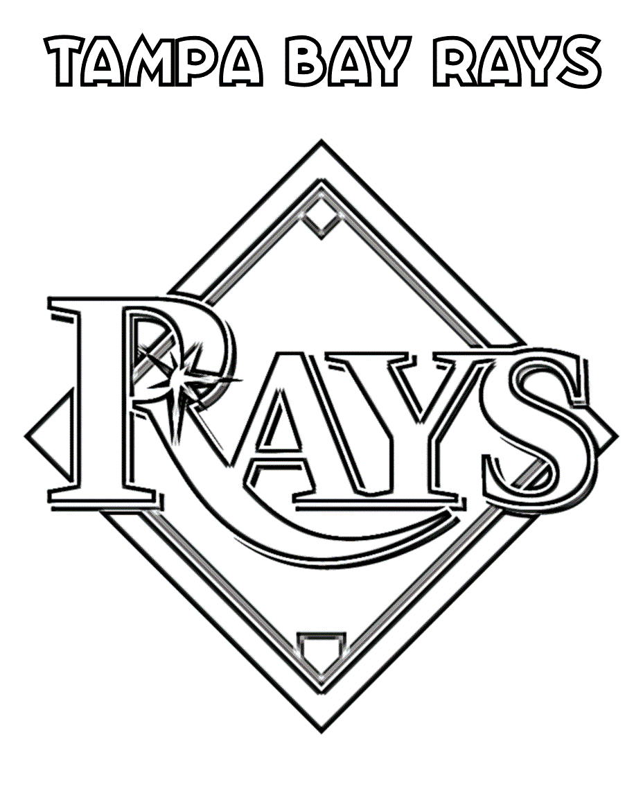printable tampa bay rays coloring pages
