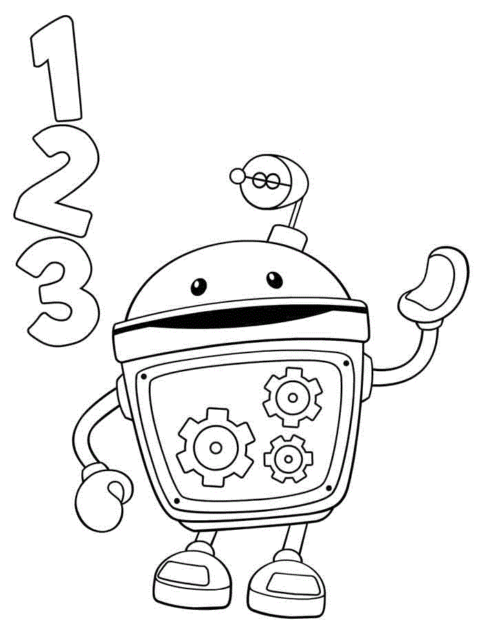 bot from team umizoomi coloring pages