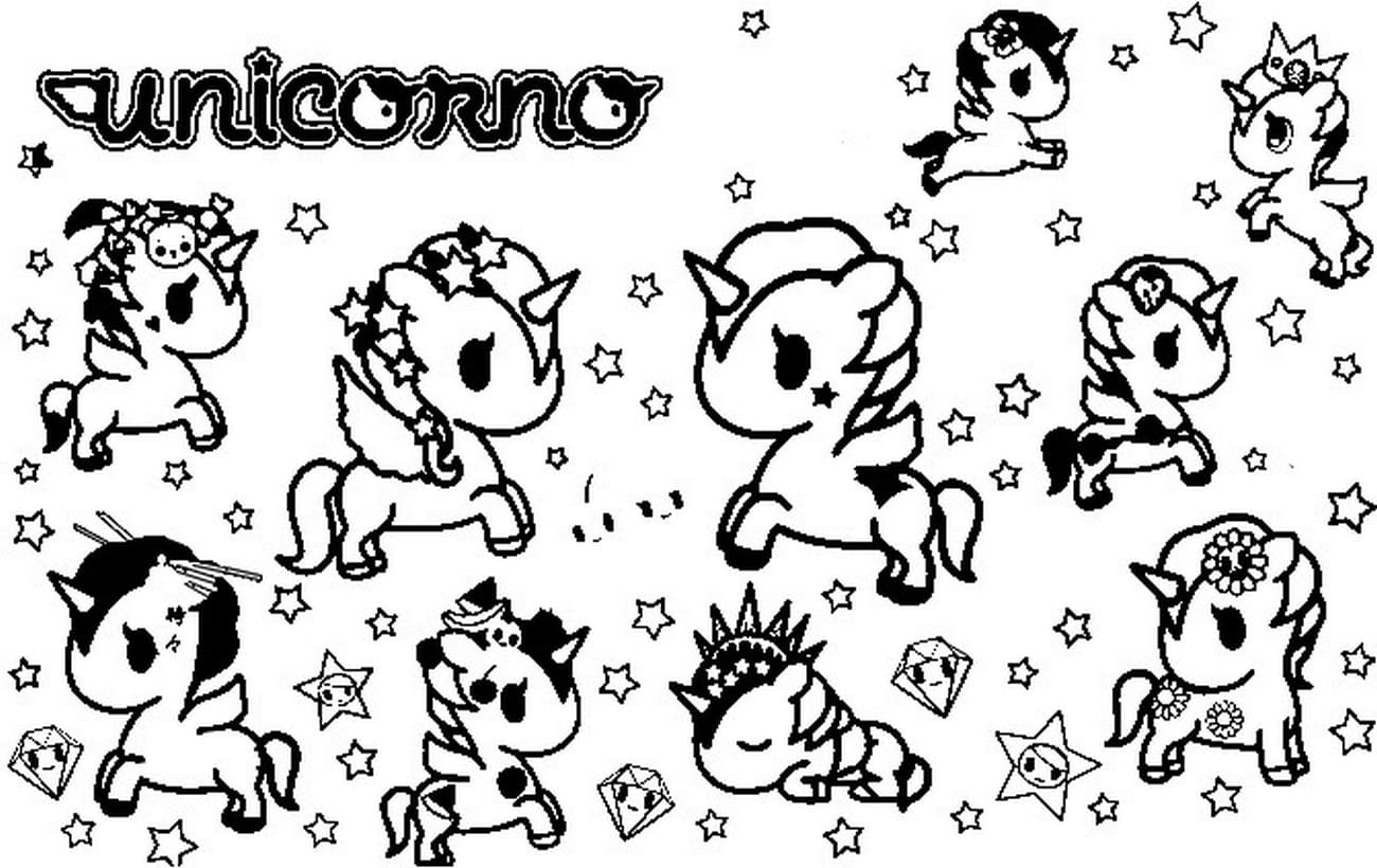 tokidoki unicorn coloring pages