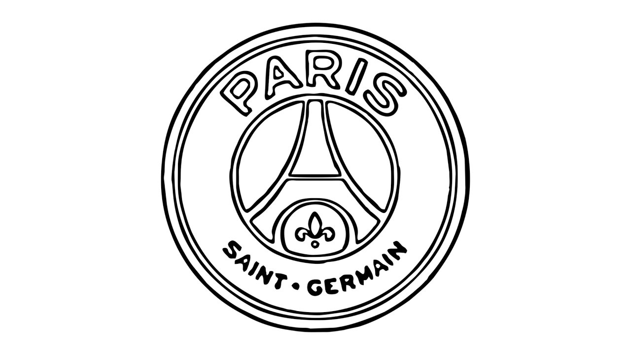psg coloriage nouveau ment dessiner le logo psg paris saint germain