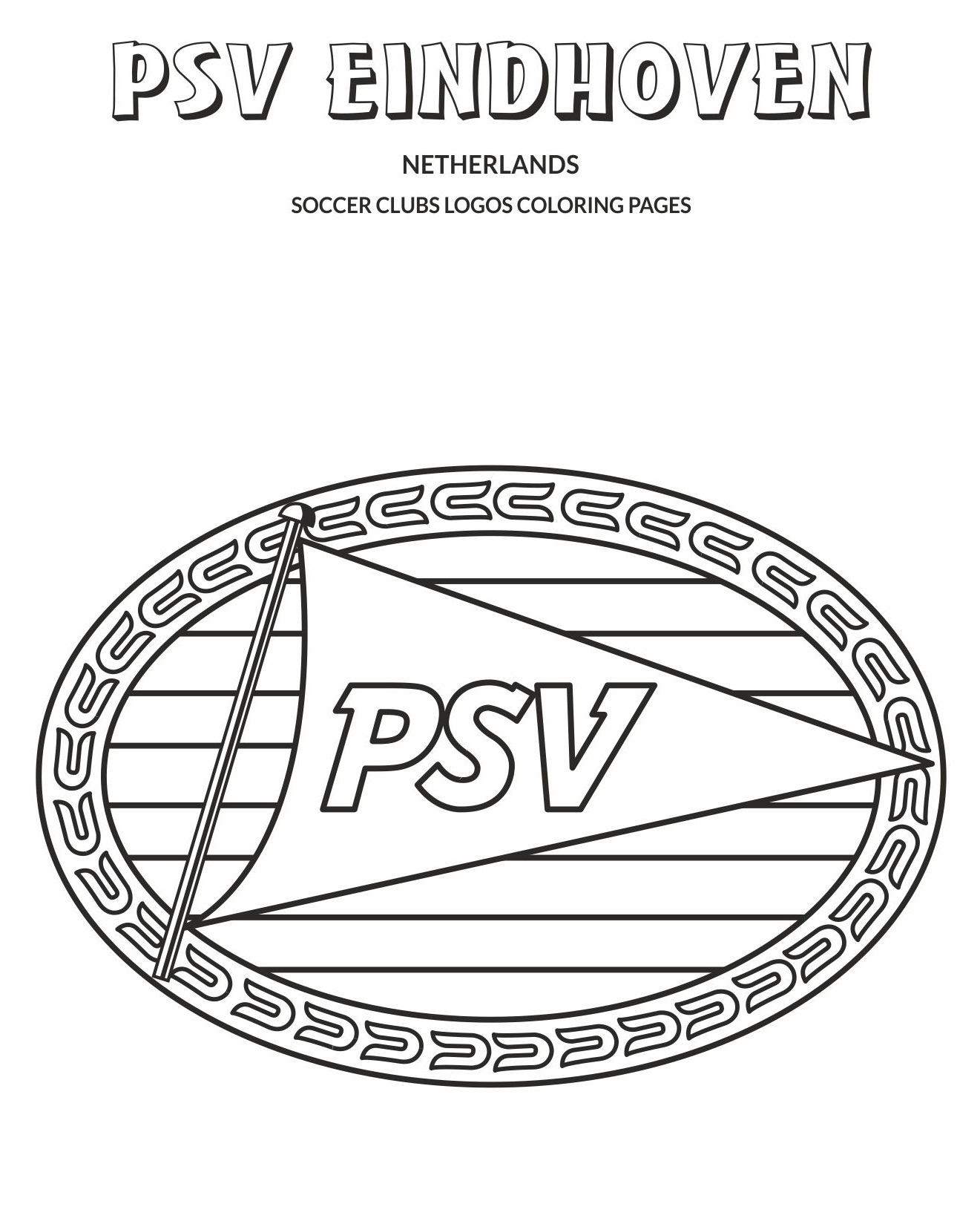 psv eindhoven fc coloring pages