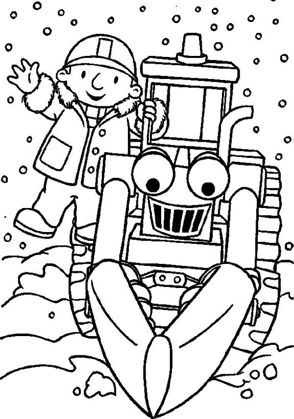 pullback lofty vehicle and bob the builder coloring sheet