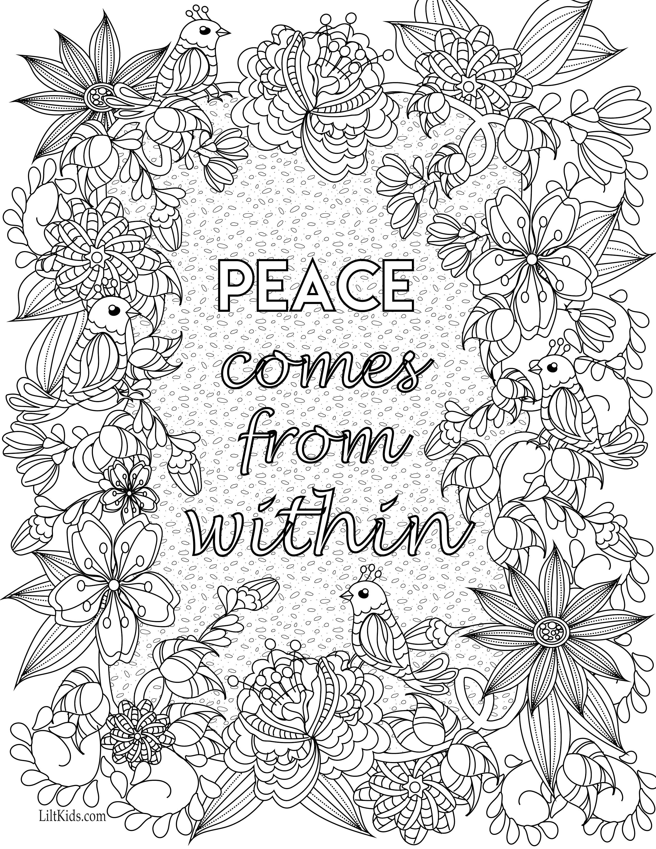quote coloring pages adults