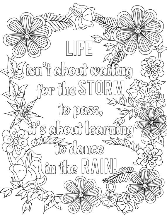 quote coloring pages for stress